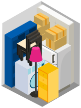 Tours nord I contenu d'un box de stockage de 10M3 (4M2)