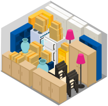 Tours sud I contenu d'un box de stockage de 30M3 (12M2)